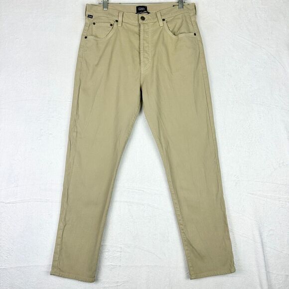 Citizens Of Humanity The Finn Corduroy Pants Mens Size 32x29 Khaki Tan Relaxed - Picture 1 of 7